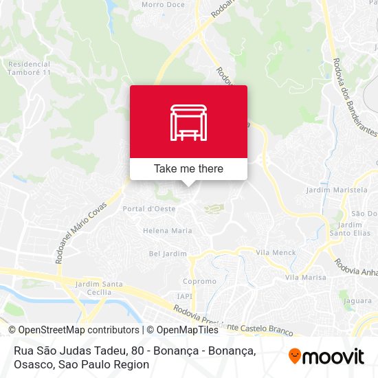 Rua São Judas Tadeu, 80 - Bonança - Bonança, Osasco map