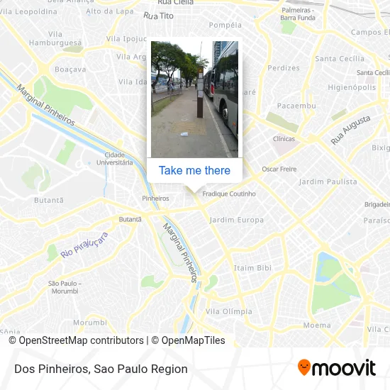 Dos Pinheiros map