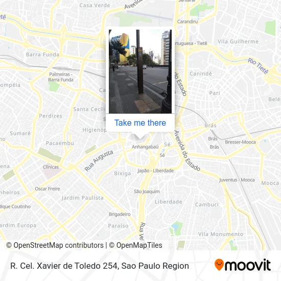 R. Cel. Xavier de Toledo 254 map