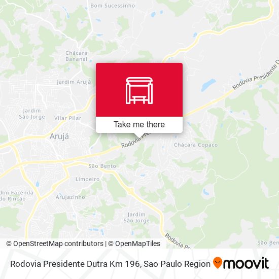 Rodovia Presidente Dutra Km 196 map