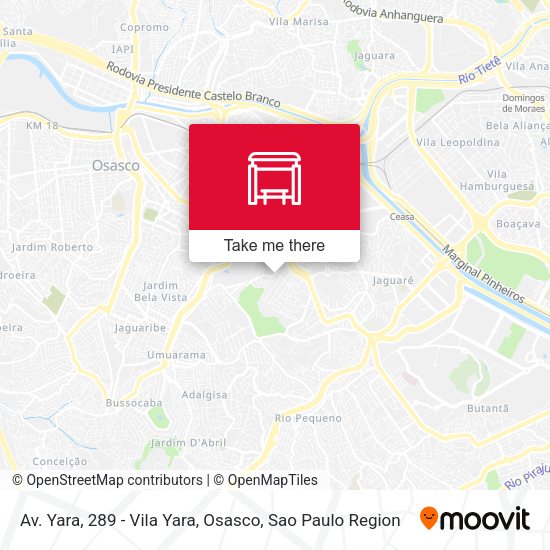 Av. Yara, 289 - Vila Yara, Osasco map