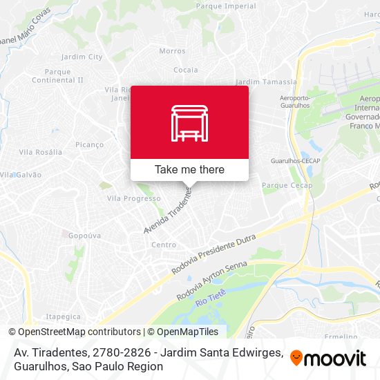 Av. Tiradentes, 2780-2826 - Jardim Santa Edwirges, Guarulhos map