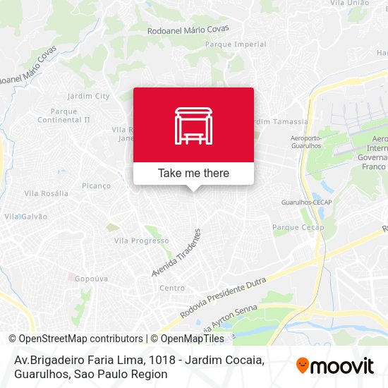 Av.Brigadeiro Faria Lima, 1018 - Jardim Cocaia, Guarulhos map