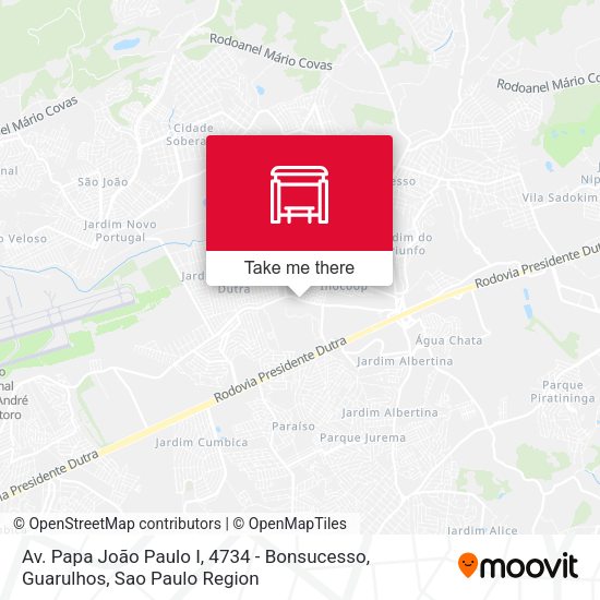 Av. Papa João Paulo I, 4734 - Bonsucesso, Guarulhos map