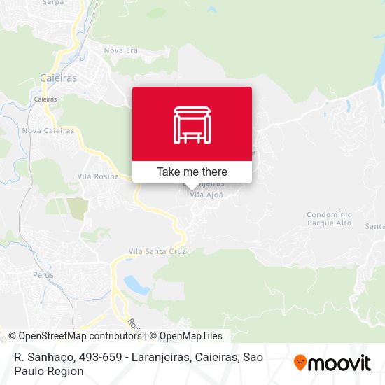 R. Sanhaço, 493-659 - Laranjeiras, Caieiras map