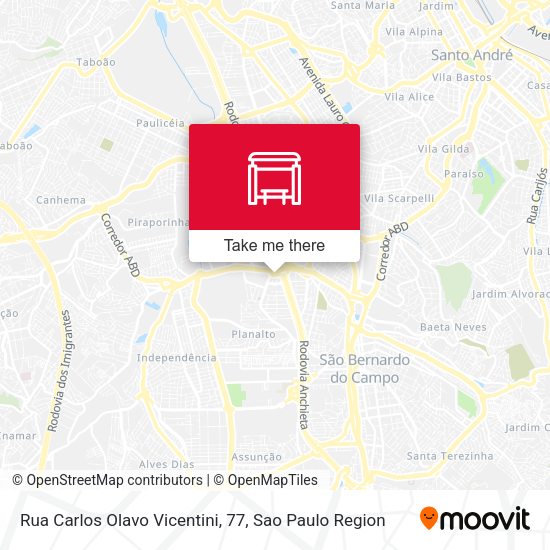 Rua Carlos Olavo Vicentini, 77 map