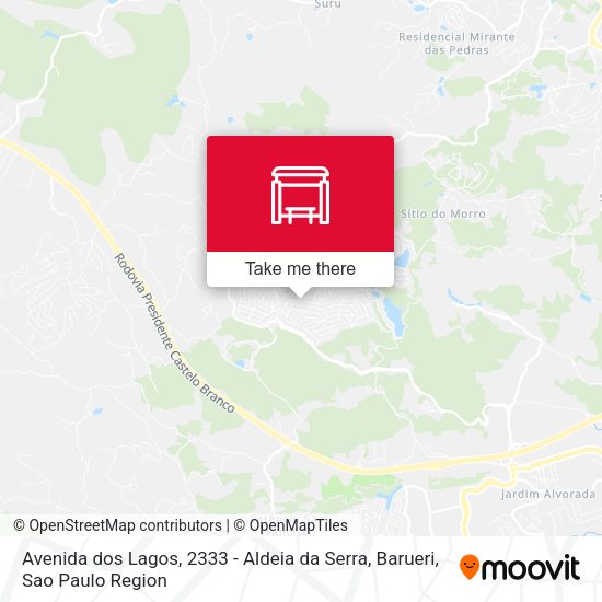 Avenida dos Lagos, 2333 - Aldeia da Serra, Barueri map