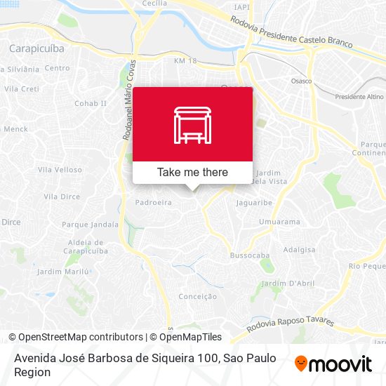 Mapa Avenida José Barbosa de Siqueira 100