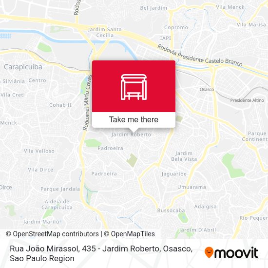 Rua João Mirassol, 435 - Jardim Roberto, Osasco map