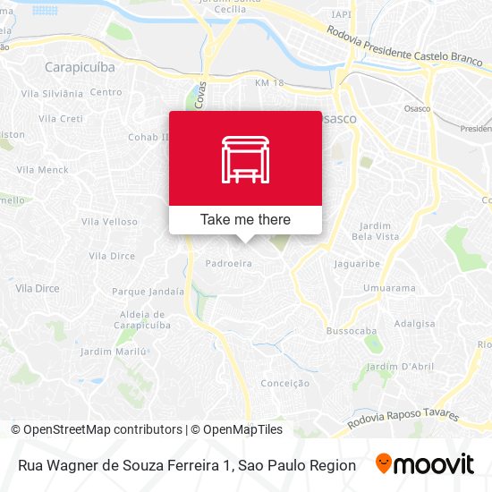 Rua Wagner de Souza Ferreira 1 map