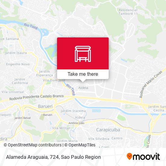 Alameda Araguaia, 724 map