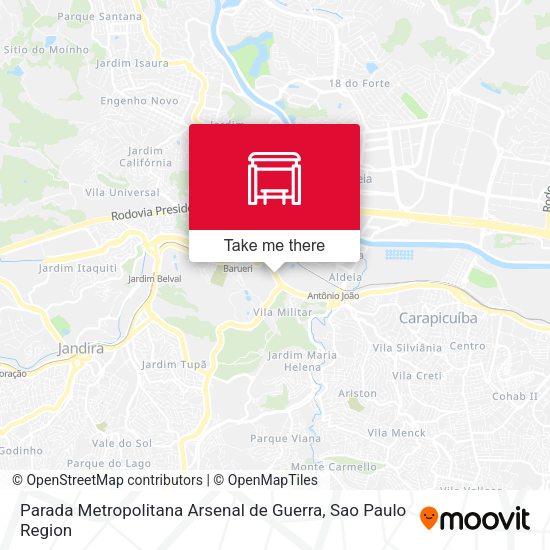 Parada Metropolitana Arsenal de Guerra map