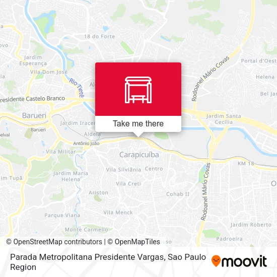 Parada Metropolitana Presidente Vargas map