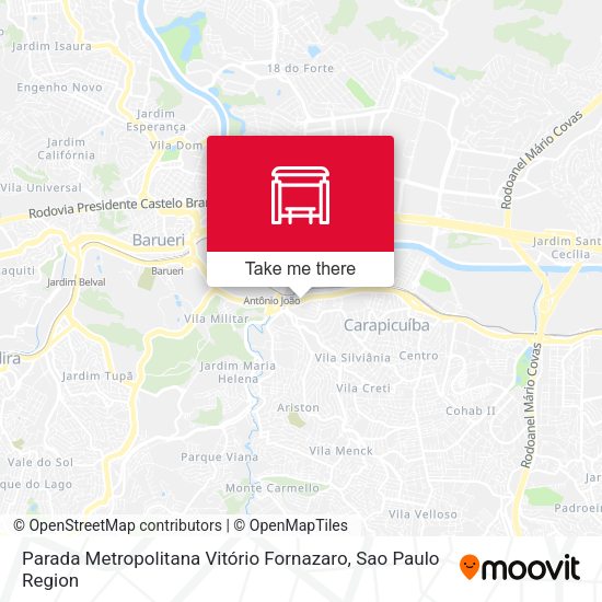 Parada Metropolitana Vitório Fornazaro map