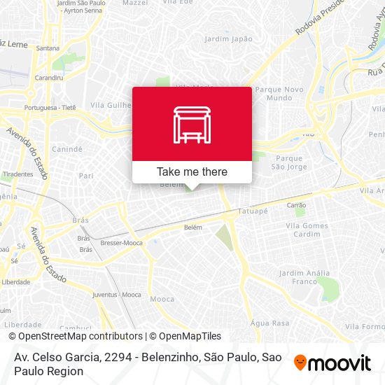 Av. Celso Garcia, 2294 - Belenzinho, São Paulo map