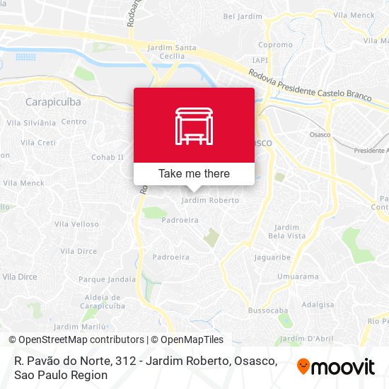 Mapa R. Pavão do Norte, 312 - Jardim Roberto, Osasco