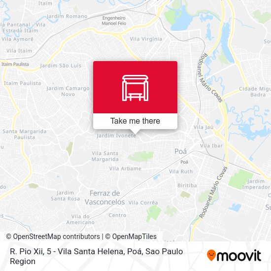 R. Pio Xii, 5 - Vila Santa Helena, Poá map