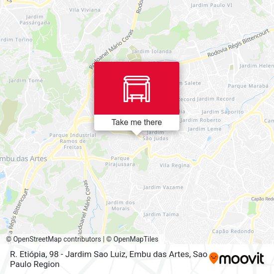 R. Etiópia, 98 - Jardim Sao Luiz, Embu das Artes map