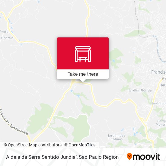 Aldeia da Serra Sentido Jundiaí map