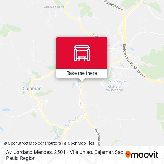 Mapa Av. Jordano Mendes, 2501 - Vila Uniao, Cajamar