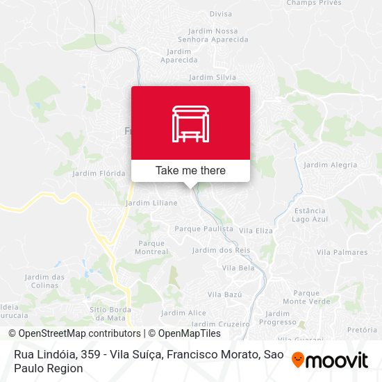 Rua Lindóia, 359 - Vila Suíça, Francisco Morato map