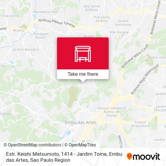 Estr. Keishi Matsumoto, 1414 - Jardim Tome, Embu das Artes map
