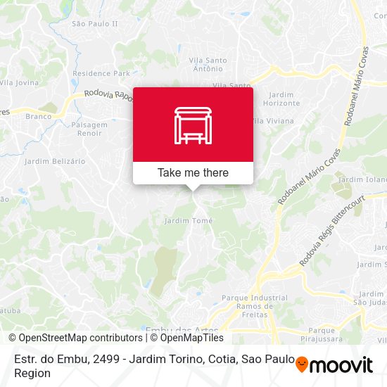 Estr. do Embu, 2499 - Jardim Torino, Cotia map
