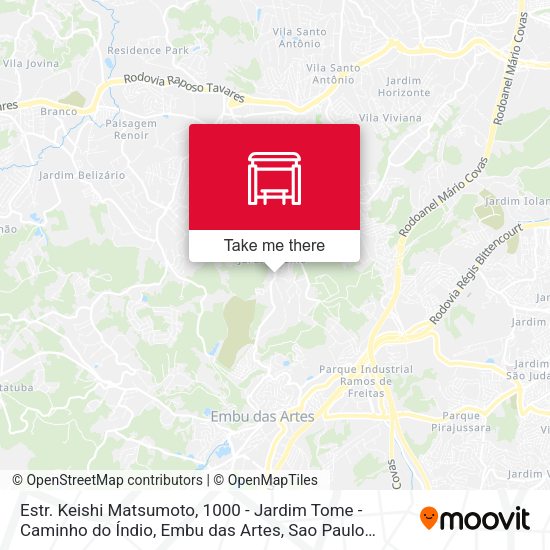 Estr. Keishi Matsumoto, 1000 - Jardim Tome - Caminho do Índio, Embu das Artes map