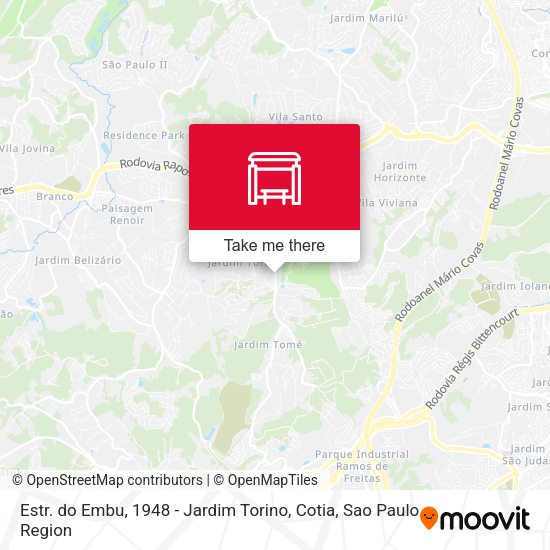 Estr. do Embu, 1948 - Jardim Torino, Cotia map