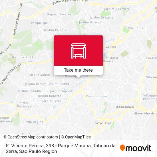 R. Vicente Pereira, 393 - Parque Maraba, Taboão da Serra map