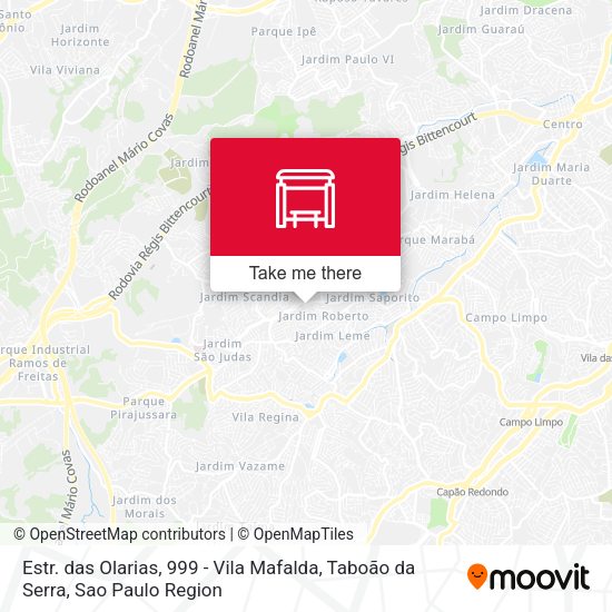 Estr. das Olarias, 999 - Vila Mafalda, Taboão da Serra map