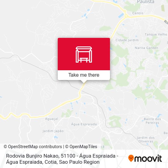 Rodovia Bunjiro Nakao, 51100 - Água Espraiada - Água Espraiada, Cotia map