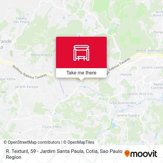 R. Texturil, 59 - Jardim Santa Paula, Cotia map