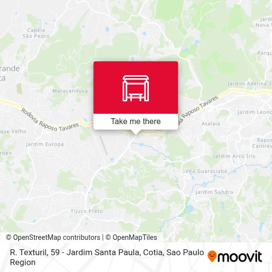 R. Texturil, 59 - Jardim Santa Paula, Cotia map