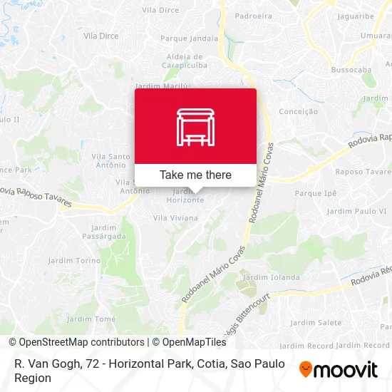 R. Van Gogh, 72 - Horizontal Park, Cotia map