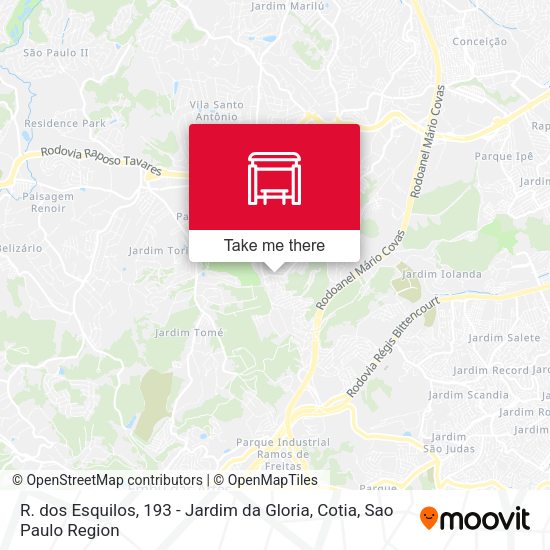 R. dos Esquilos, 193 - Jardim da Gloria, Cotia map