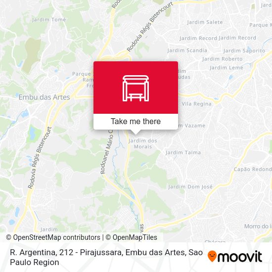 R. Argentina, 212 - Pirajussara, Embu das Artes map