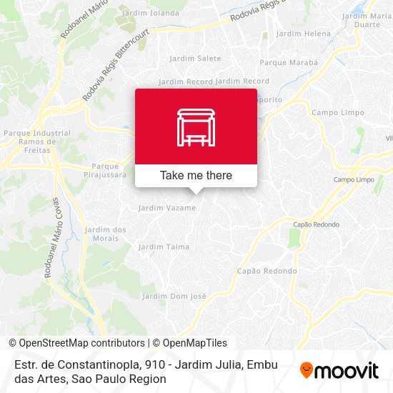 Estr. de Constantinopla, 910 - Jardim Julia, Embu das Artes map
