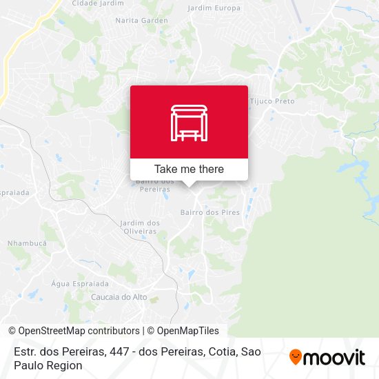 Estr. dos Pereiras, 447 - dos Pereiras, Cotia map