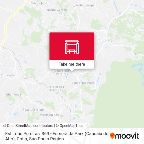 Estr. dos Pereiras, 369 - Esmeralda Park (Caucaia do Alto), Cotia map