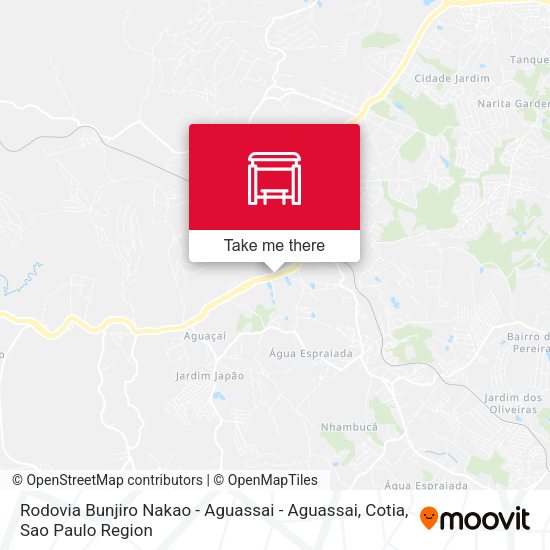 Rodovia Bunjiro Nakao - Aguassai - Aguassai, Cotia map