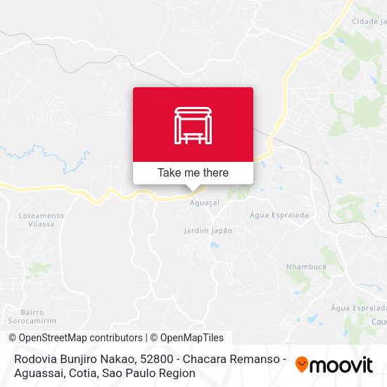 Rodovia Bunjiro Nakao, 52800 - Chacara Remanso - Aguassai, Cotia map