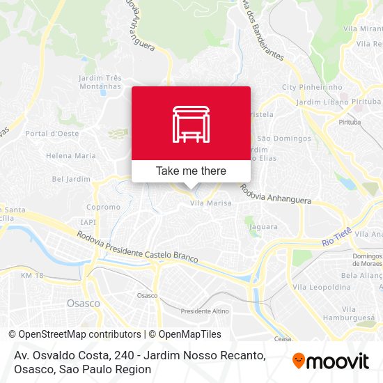 Av. Osvaldo Costa, 240 - Jardim Nosso Recanto, Osasco map