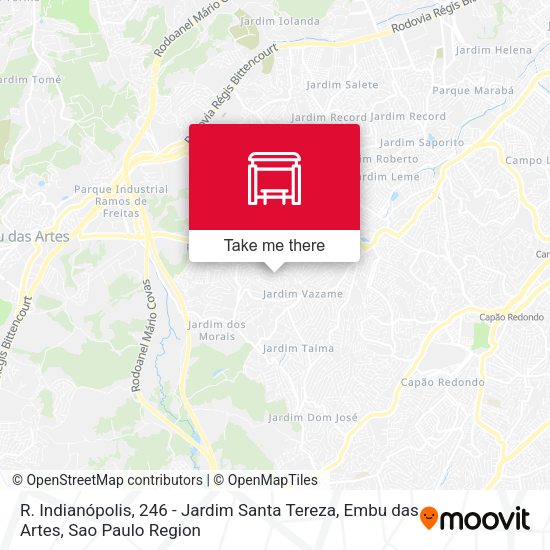 R. Indianópolis, 246 - Jardim Santa Tereza, Embu das Artes map