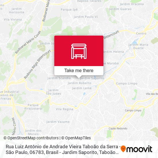 Rua Luiz Antônio de Andrade Vieira Taboão da Serra - São Paulo, 06783, Brasil - Jardim Saporito, Taboão da Serra map