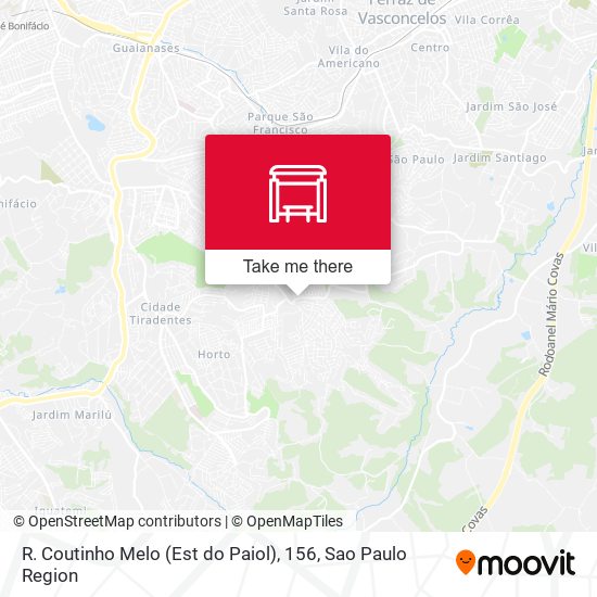 R. Coutinho Melo (Est do Paiol), 156 map