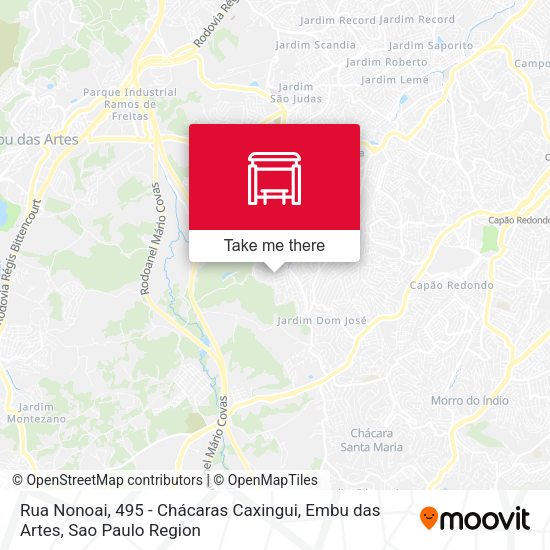 Rua Nonoai, 495 - Chácaras Caxingui, Embu das Artes map