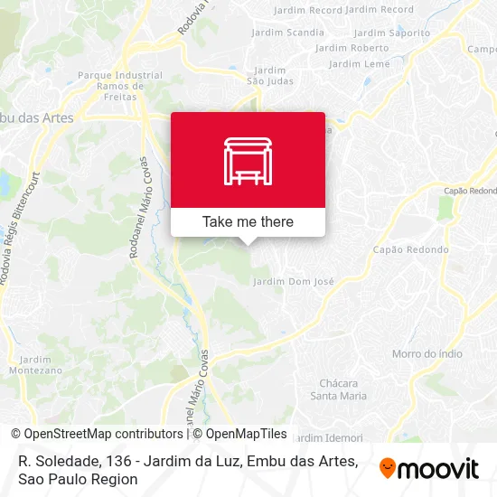 R. Soledade, 136 - Jardim da Luz, Embu das Artes map
