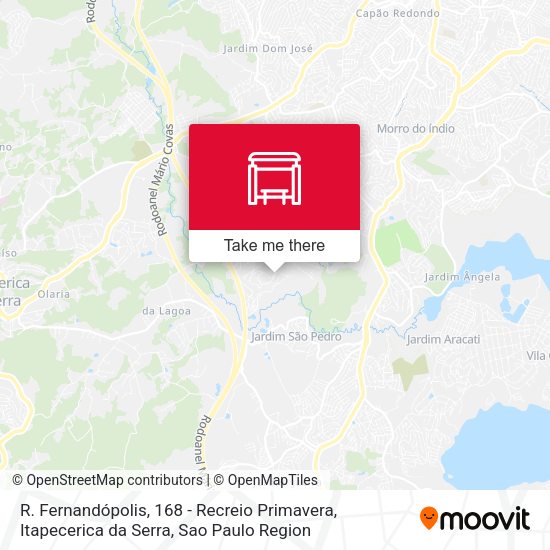 R. Fernandópolis, 168 - Recreio Primavera, Itapecerica da Serra map