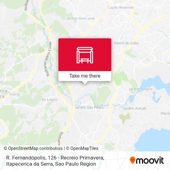 R. Fernandópolis, 126 - Recreio Primavera, Itapecerica da Serra map